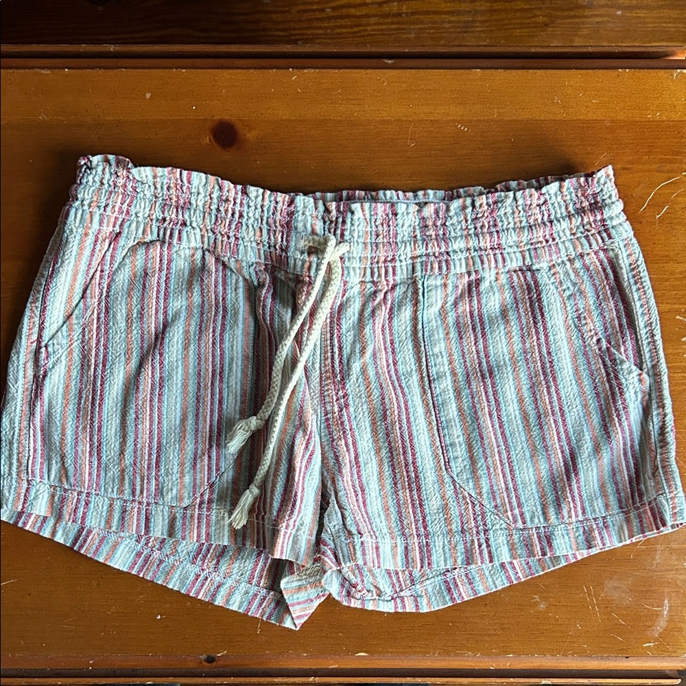 Linen Striped Women's Shorts